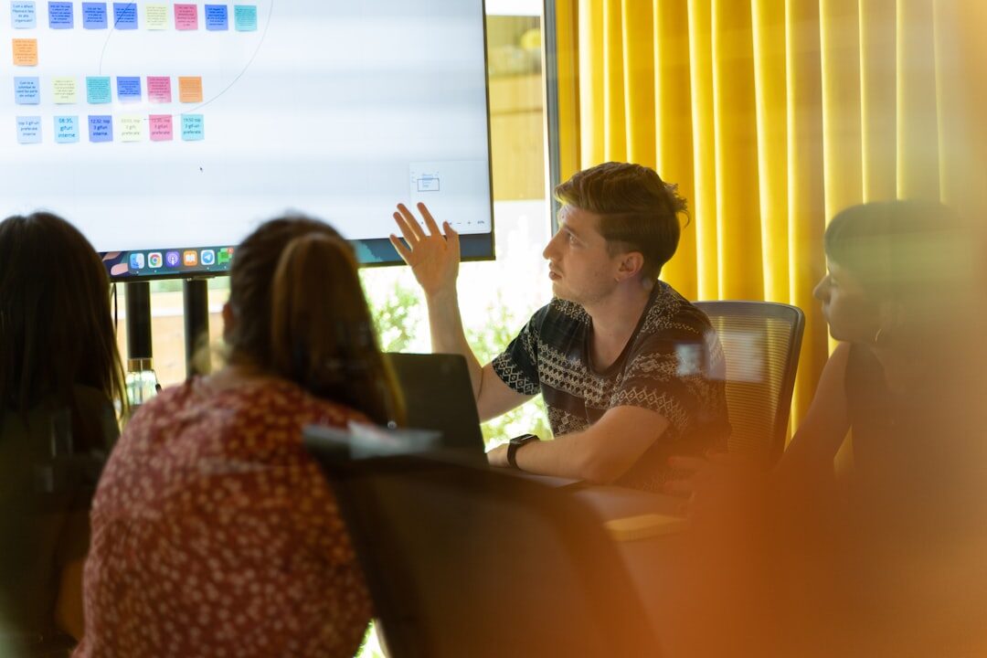 person giving presentation