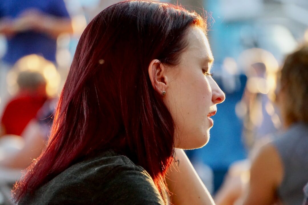 person listening attentively in conversation
